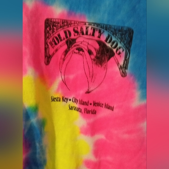 Port and Company Spiral Tie-Dye Long Sleeve Shirt - Neon Yellow, Pink, Blue - Picture 2 of 6